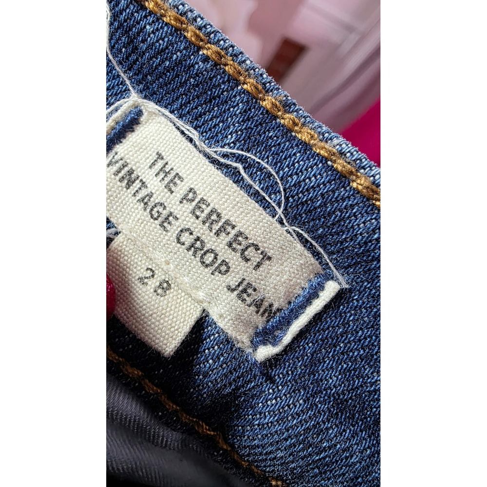 Madewell The Perfect Vintage Jean Button Fly Distressed Blue Denim Size 28 - Picture 5 of 9